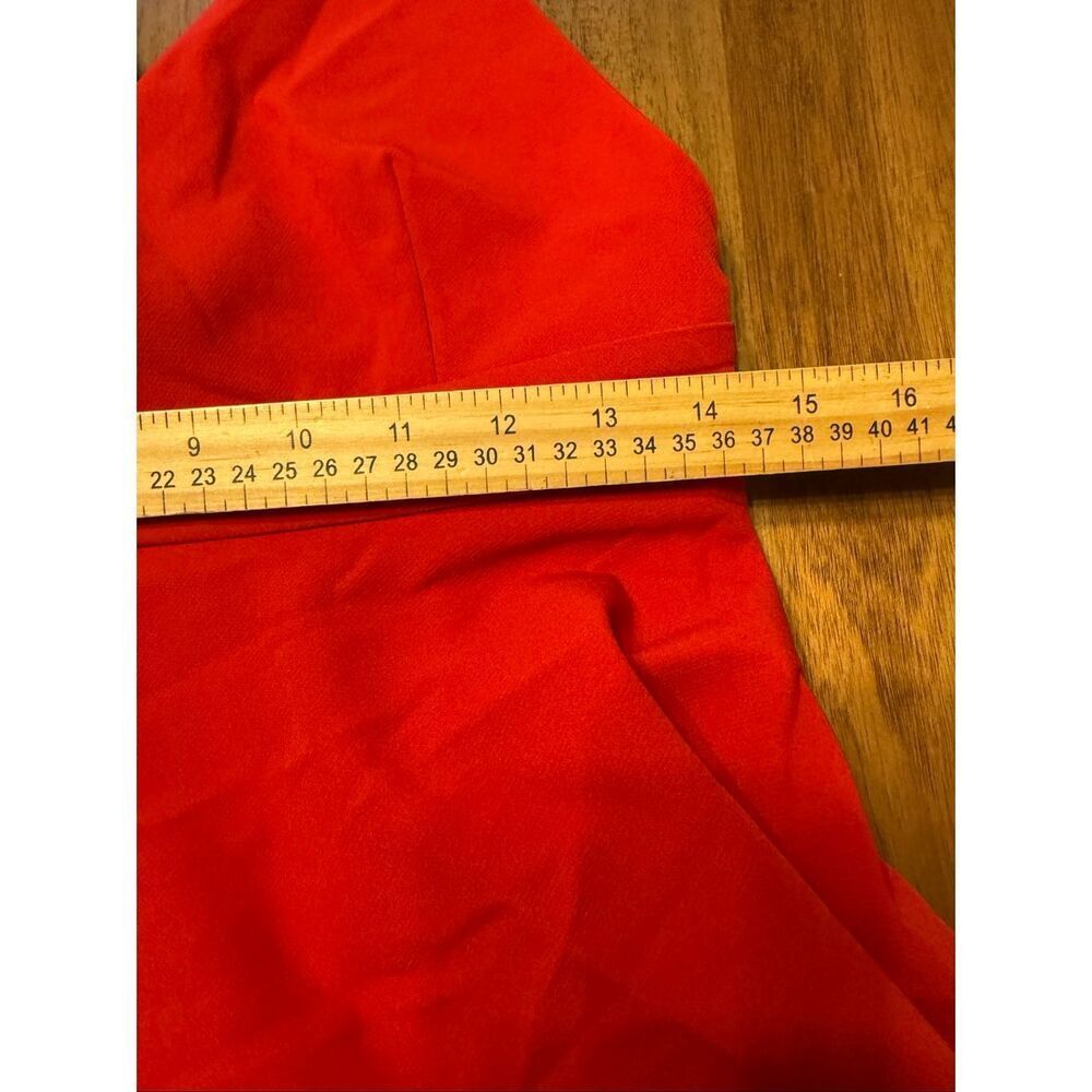 Zara | V-Neck Spaghetti Strap Mini Red Skater Dress | Size M | Fit & Flare - Picture 8 of 10